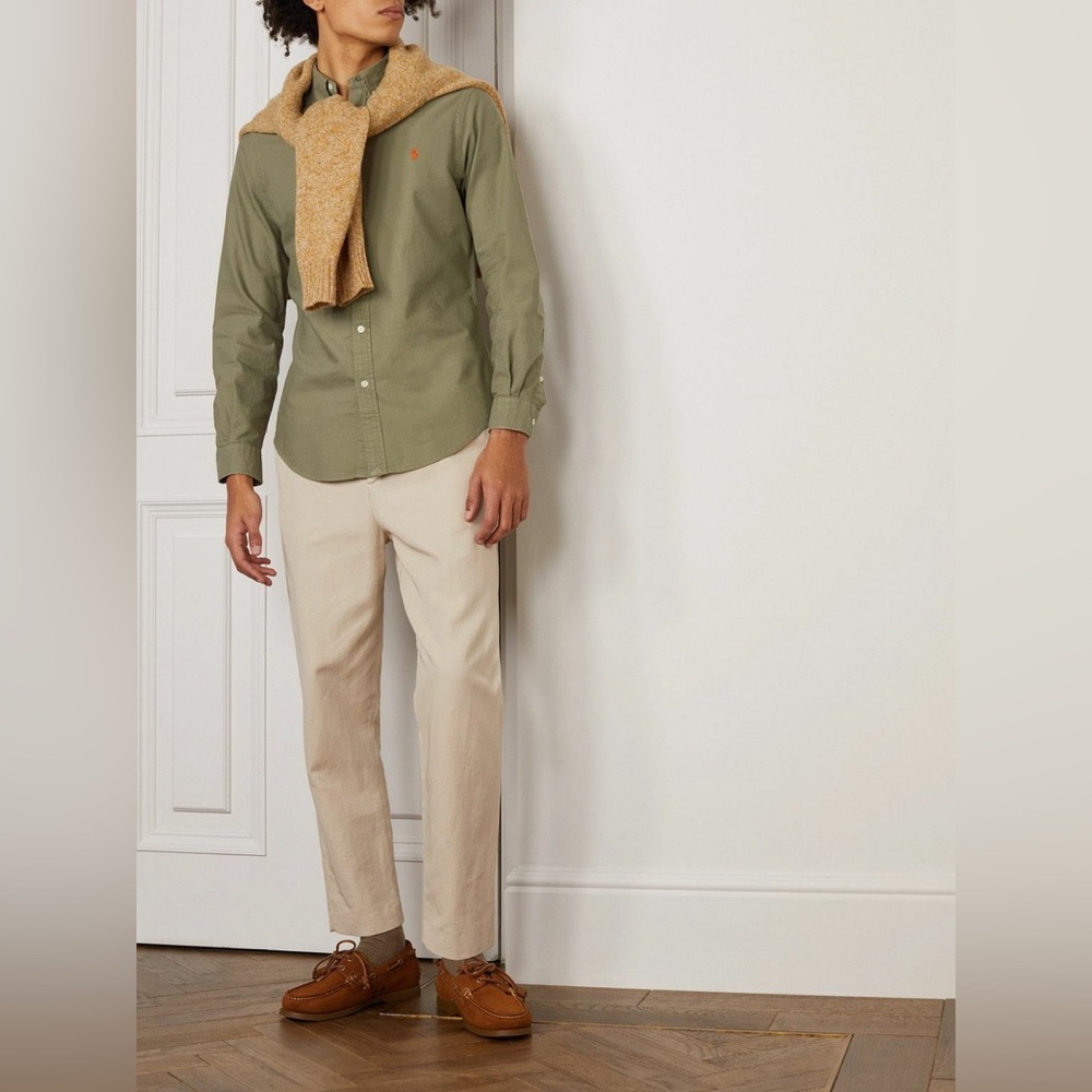 Polo by Ralph Lauren Olive Green Casual Button Down Shirt